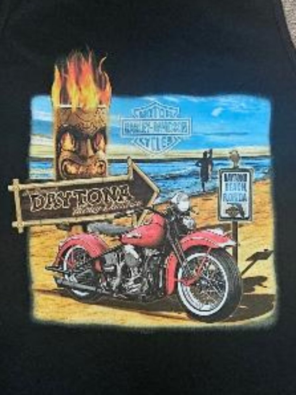 Vintage Harley-Davidson Mens Black Tank Top, Daytona, SZ L, NWT